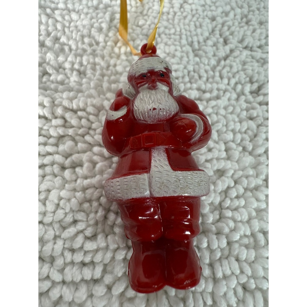 Vintage Red Santa Claus Christmas‎ Ornament Rosen 1940s "Made in USA"